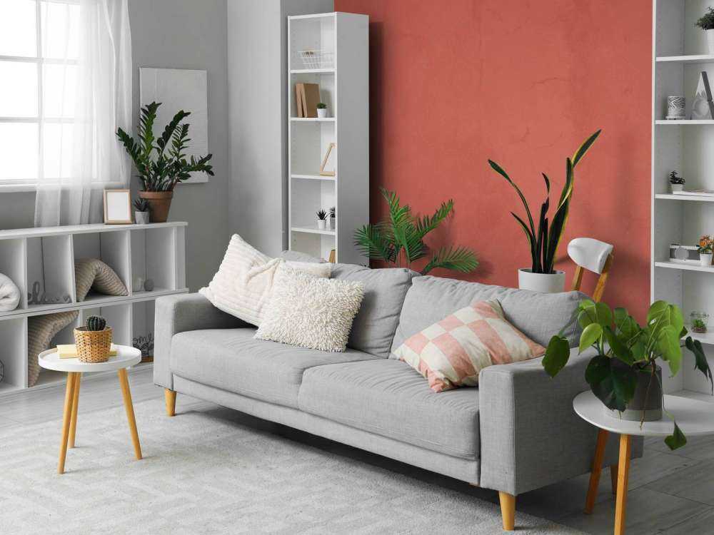 Verkleurd rood beton