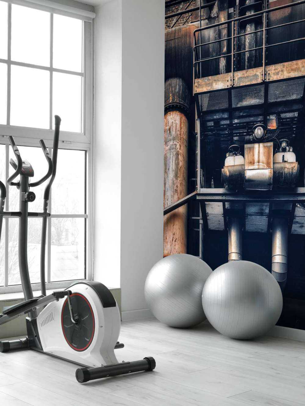 Buizen bij oude fabriek