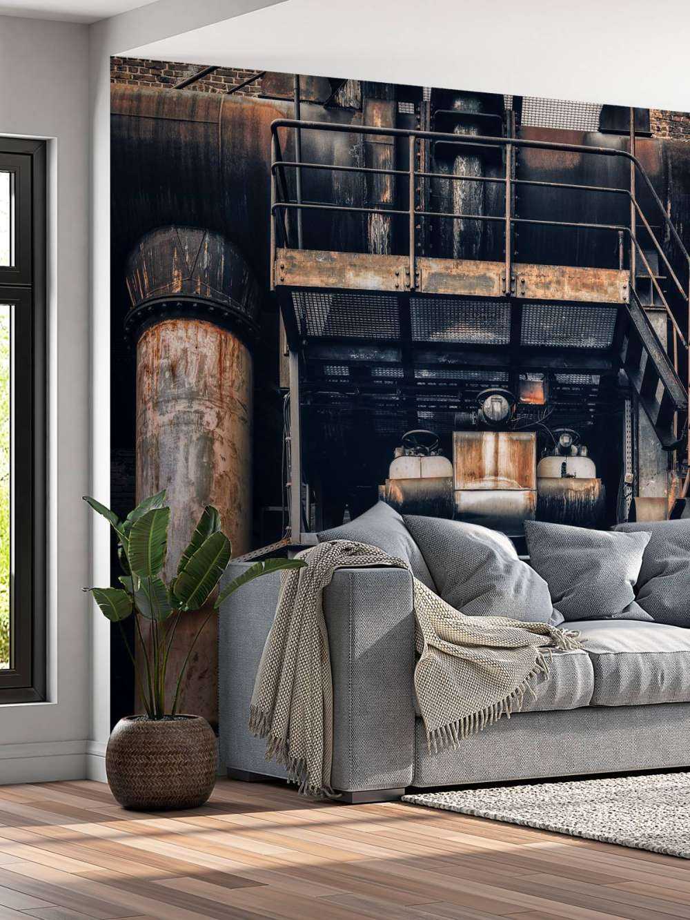 Buizen bij oude fabriek