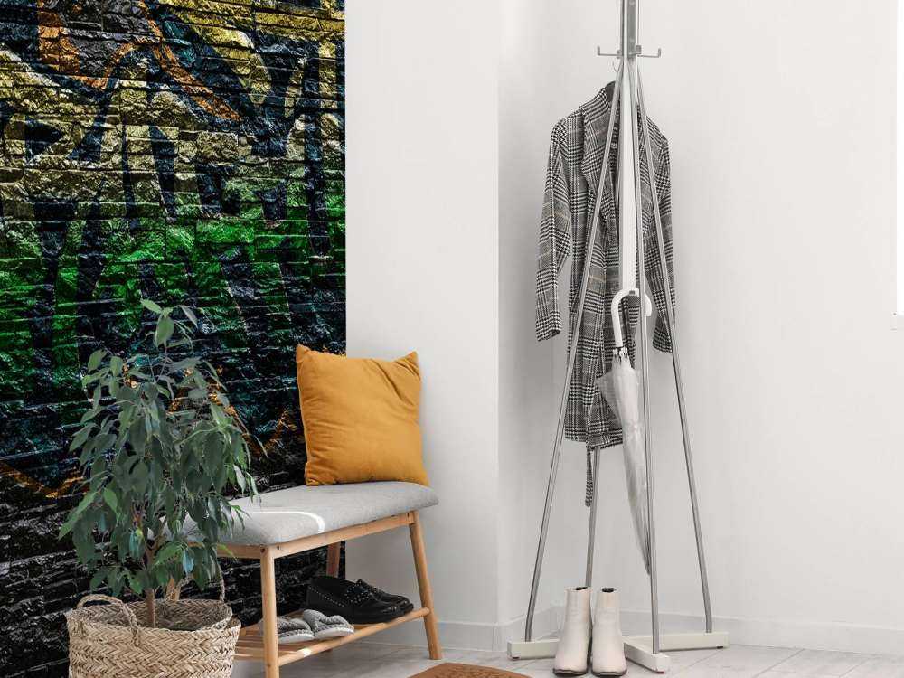 Graffiti op zwarte stenen