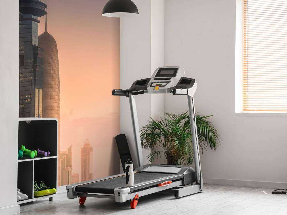 Skyline van Doha in de avond