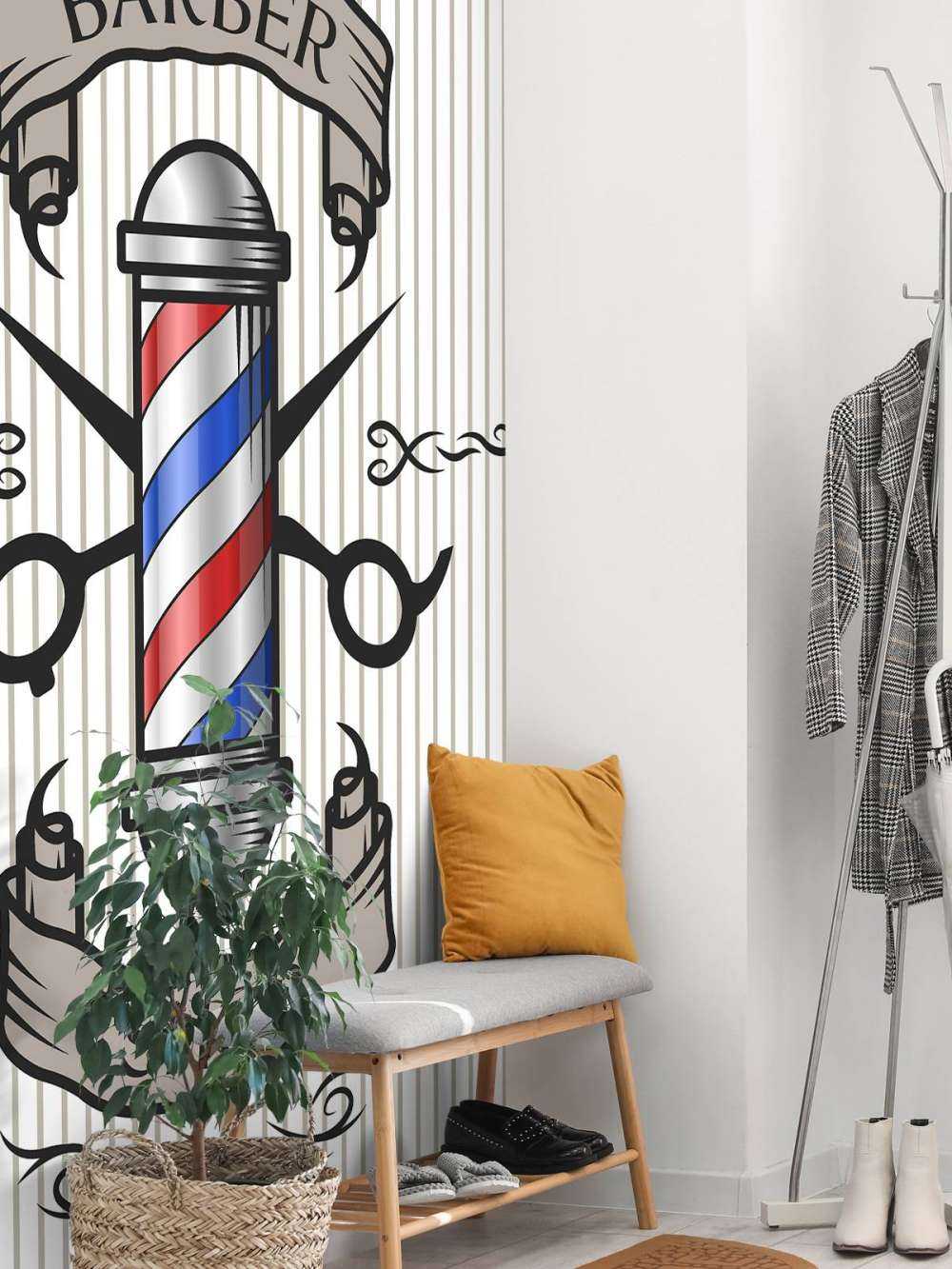 Vintage kapperszaak logo