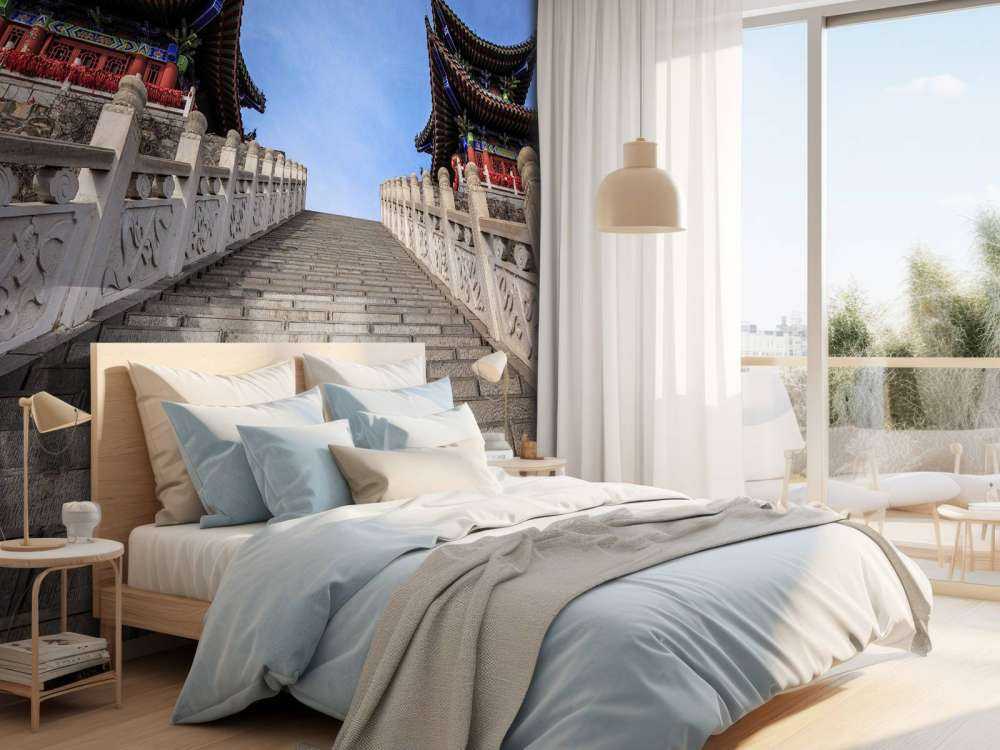 Trap naar Chinese tempel