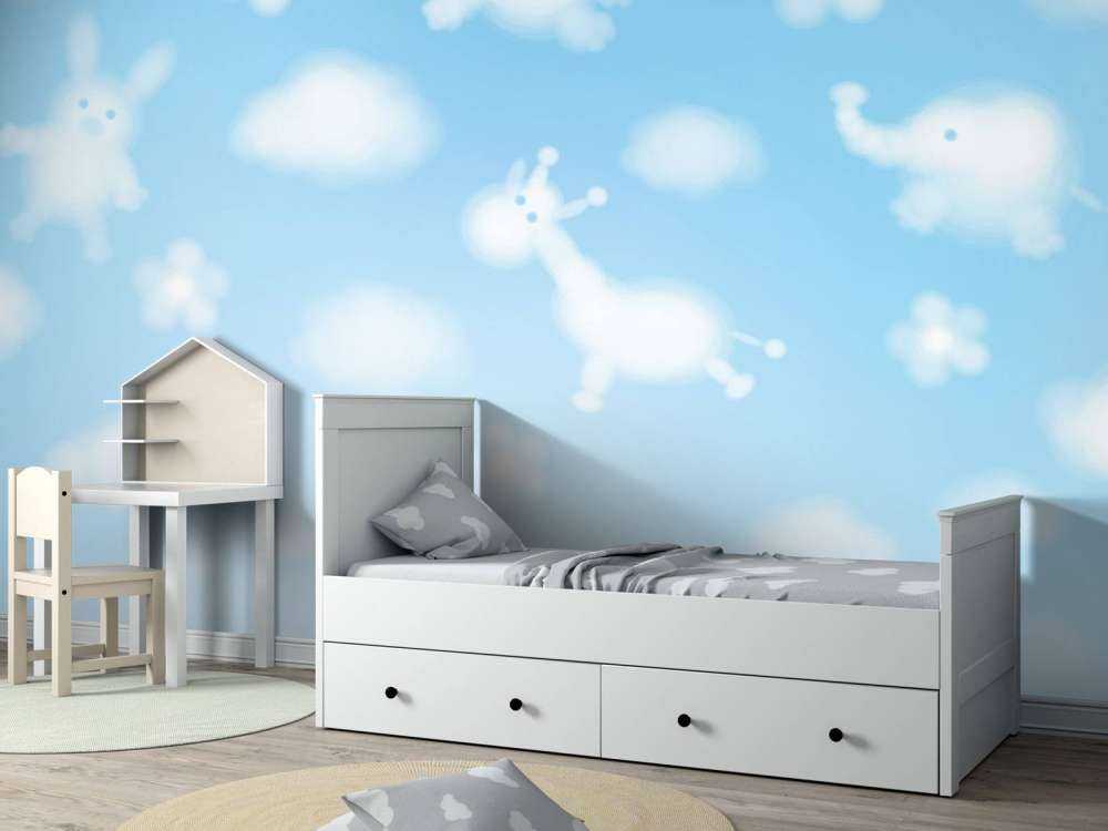 Wolken met kinderfiguurtjes