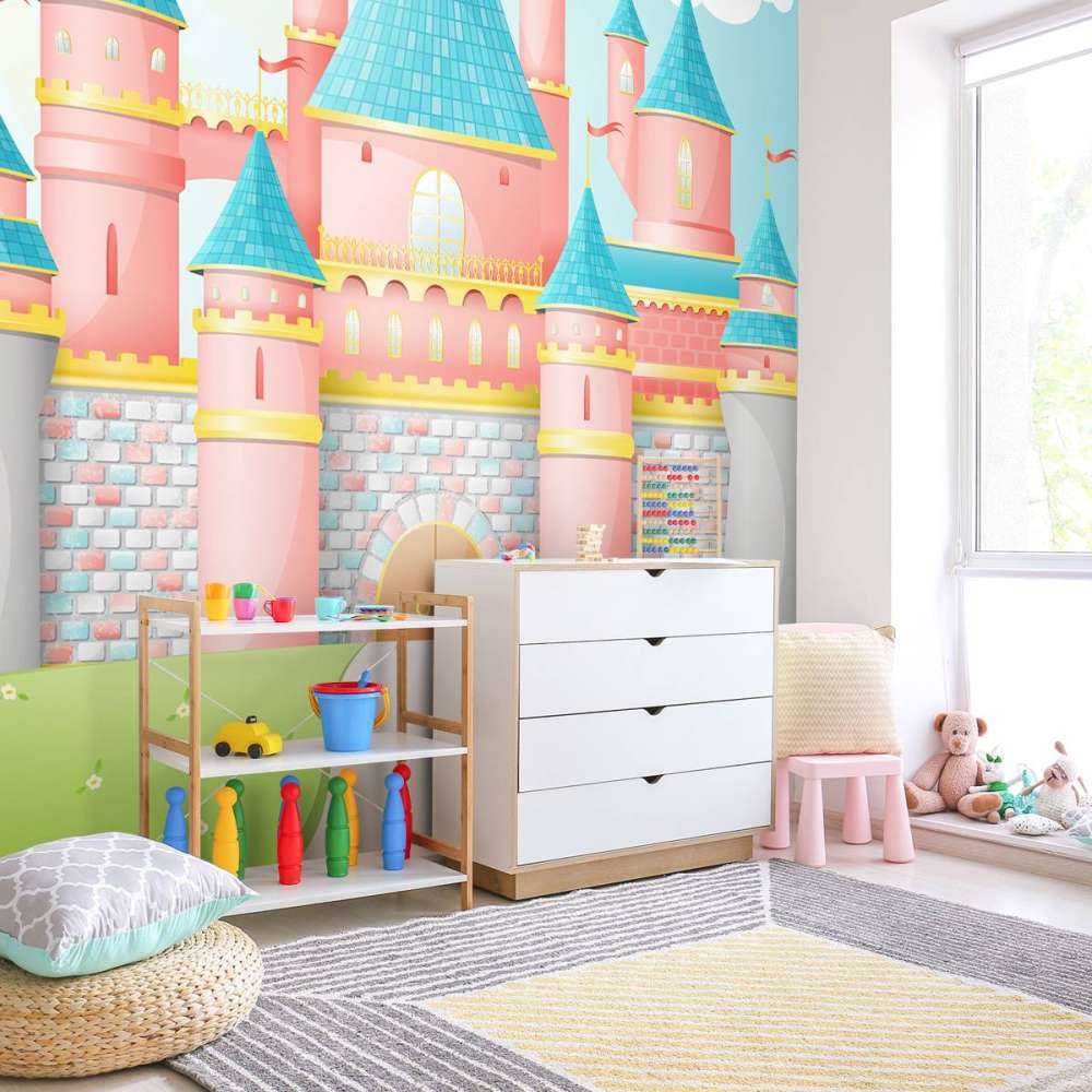 Roze sprookjeskasteel