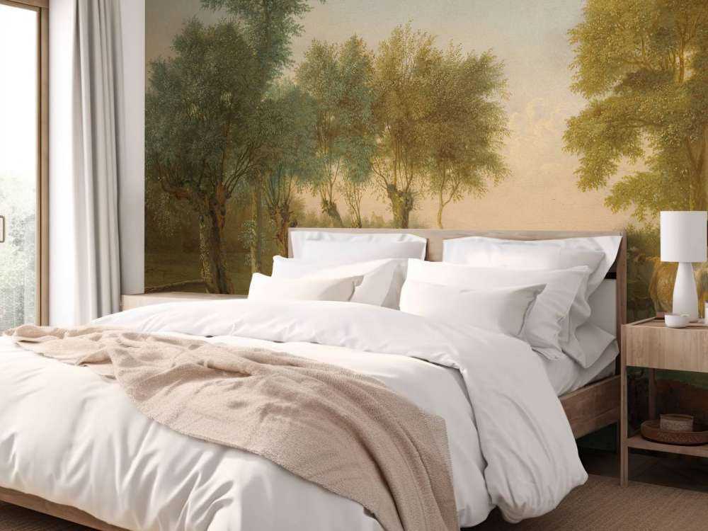 Koeien in de wei bij een boerderij