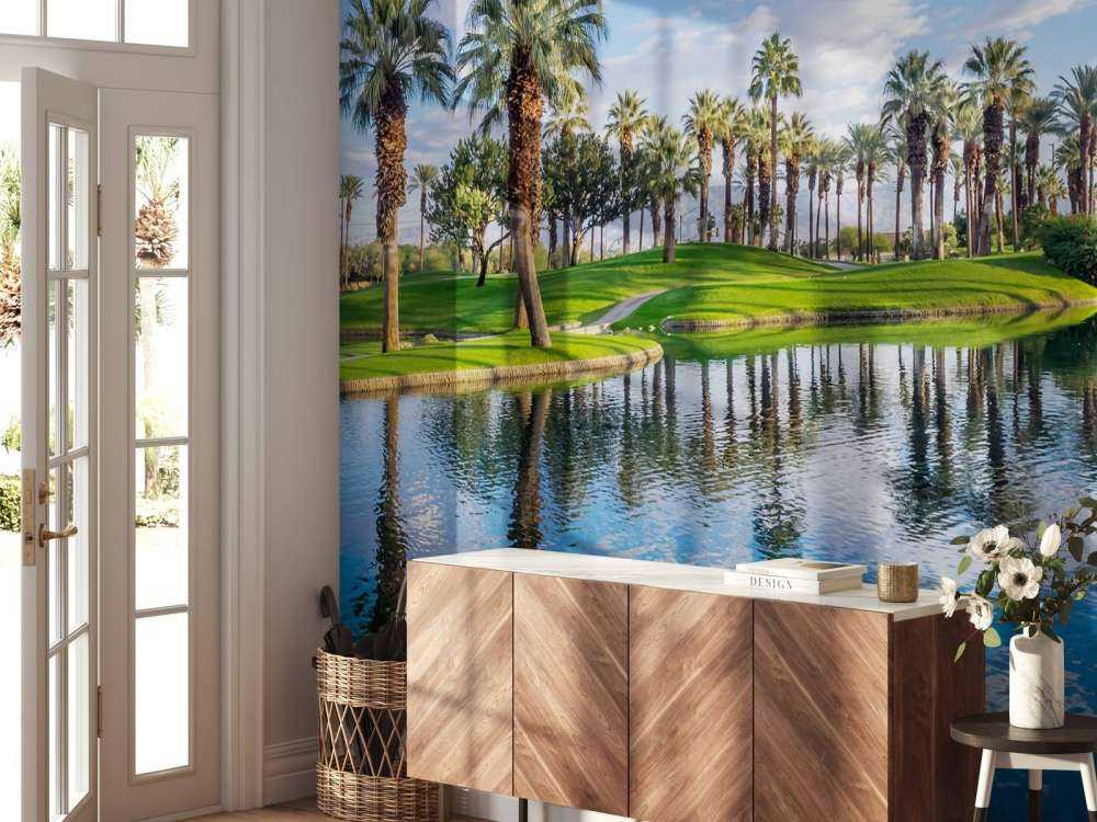 Palmbomen op een golfbaan