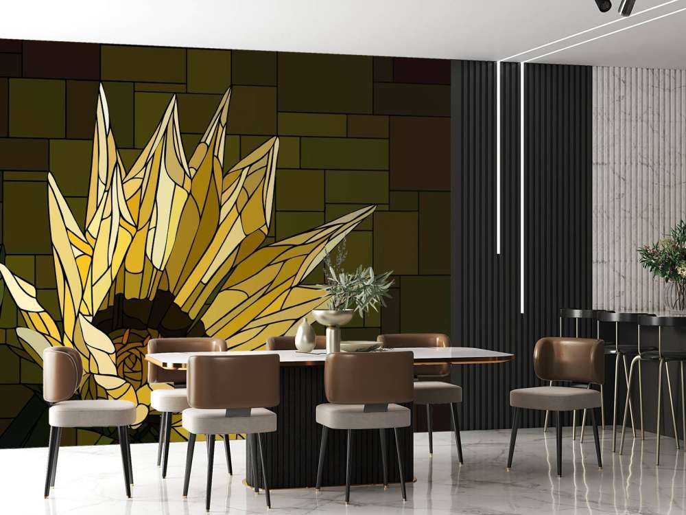 Bloeiende gele gazania