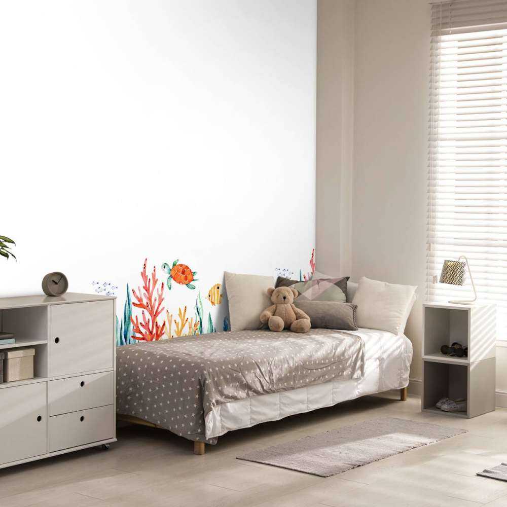 Zeeleven tekening met een witte achtergrond