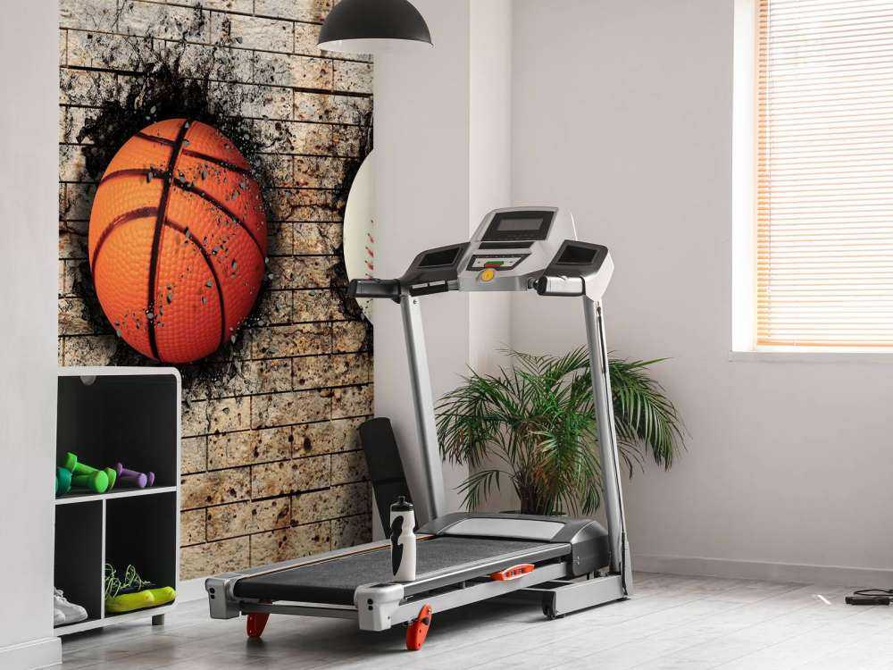 Sportballen in een muur