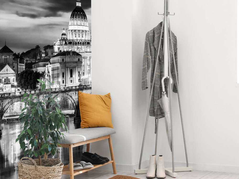 Vaticaanstad in zwart-wit