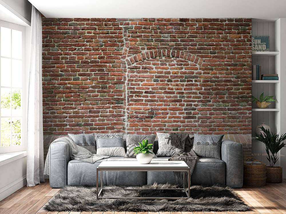 Oude gescheurde muur