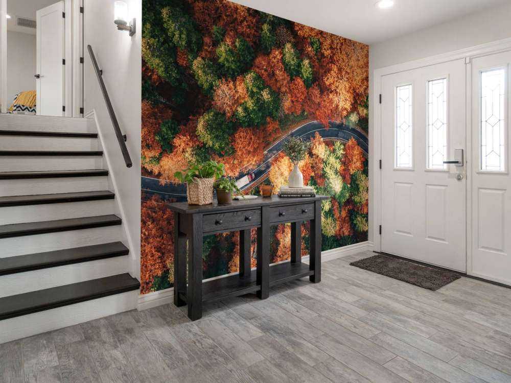 Kronkelende weg met truck