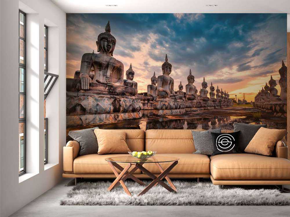 Buddha beelden op water