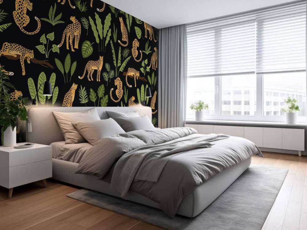 Luipaard patroon op een zwarte achtergrond