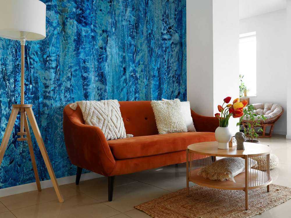 Schilderij met blauwtinten