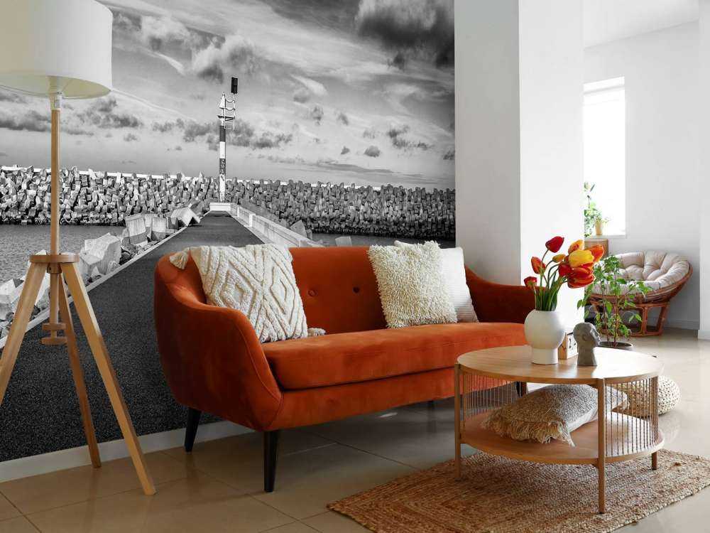 Kademuur van de jachthaven van Cadzand Bad 