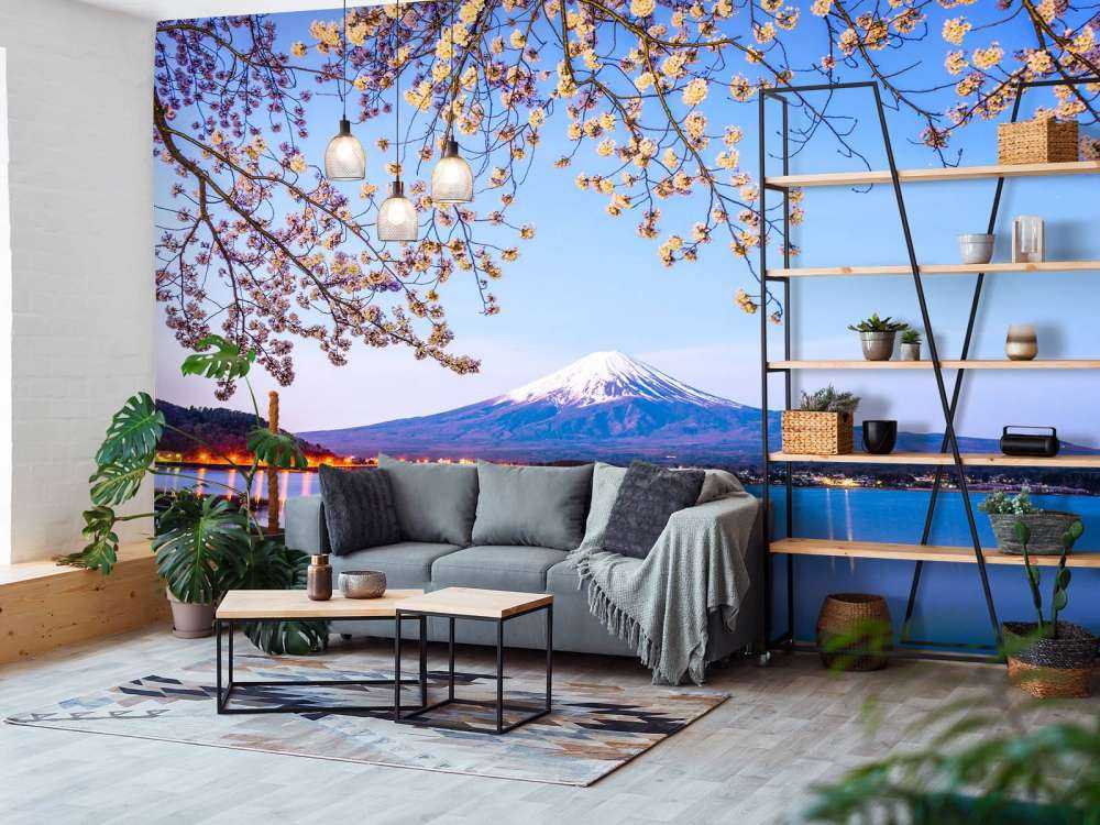 De Fuji berg aan het water