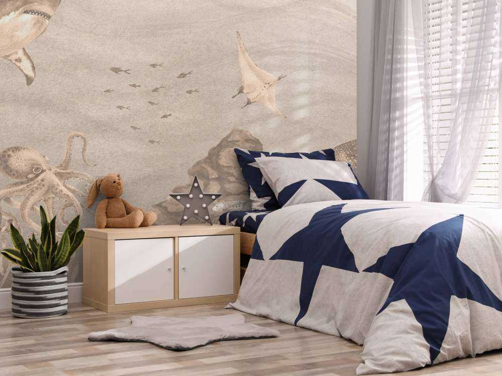 Onderwater wereld met haaien