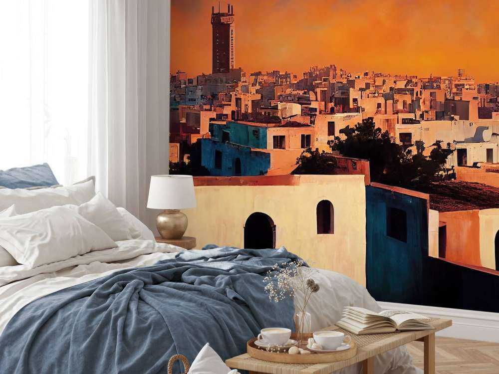 Casablanca bij zonsondergang