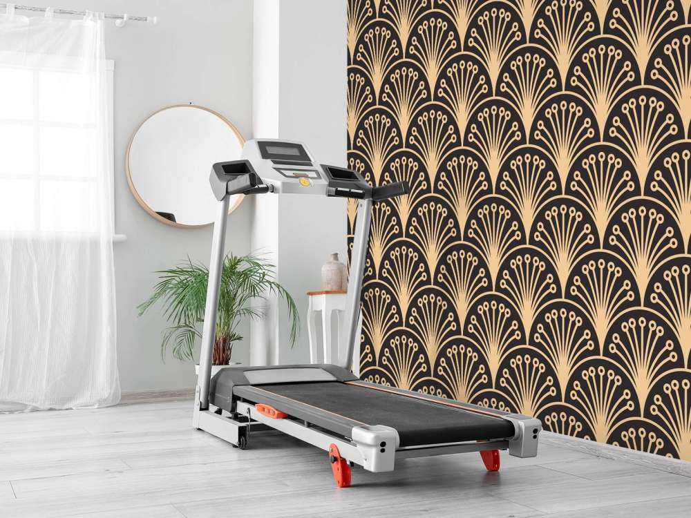 Gouden art deco bloemen