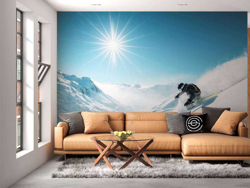 Poedersneeuw onder ijzige winterzon