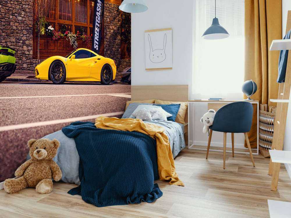 Exclusieve auto's bij houten lodge