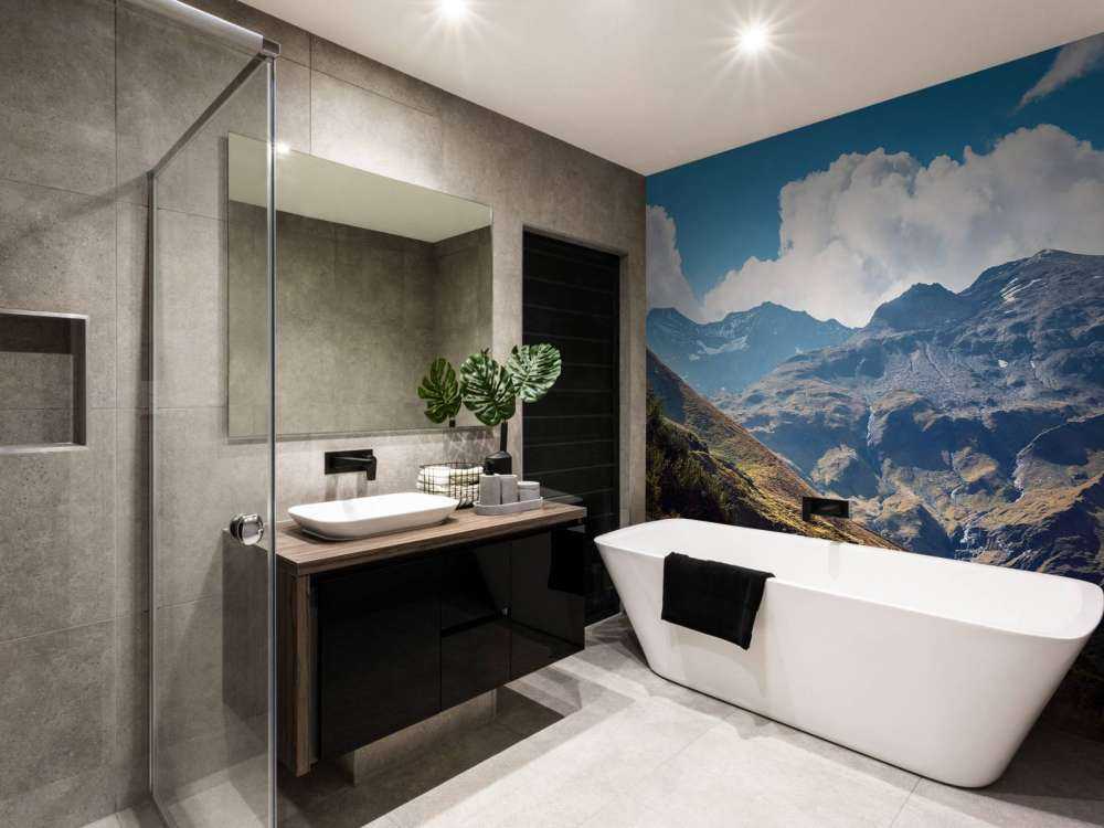 Panorama van een bergweg