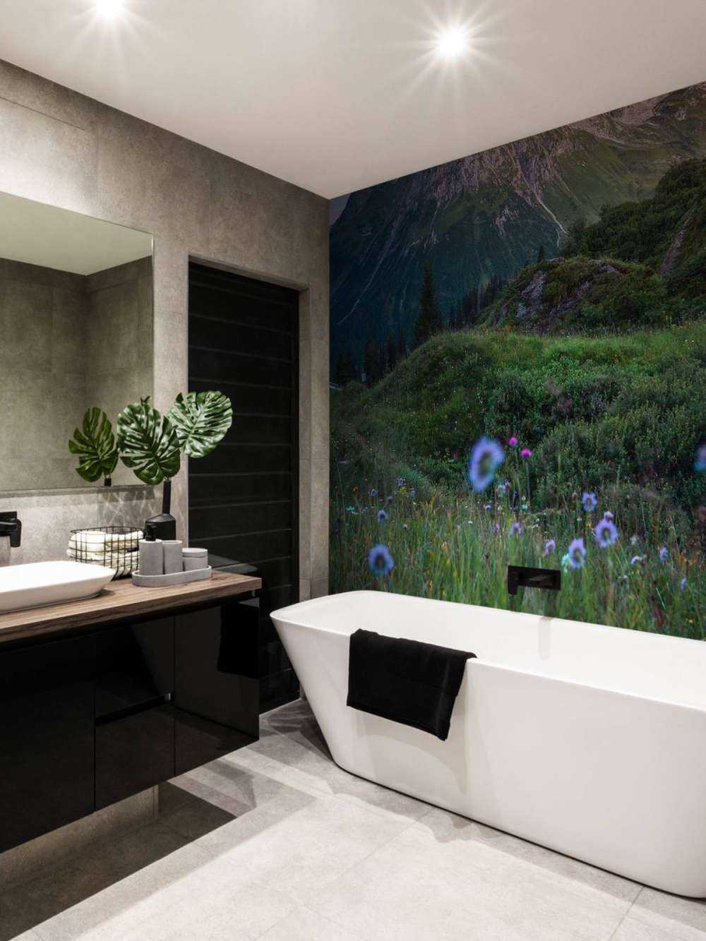 Avondlicht over bloemenvallei