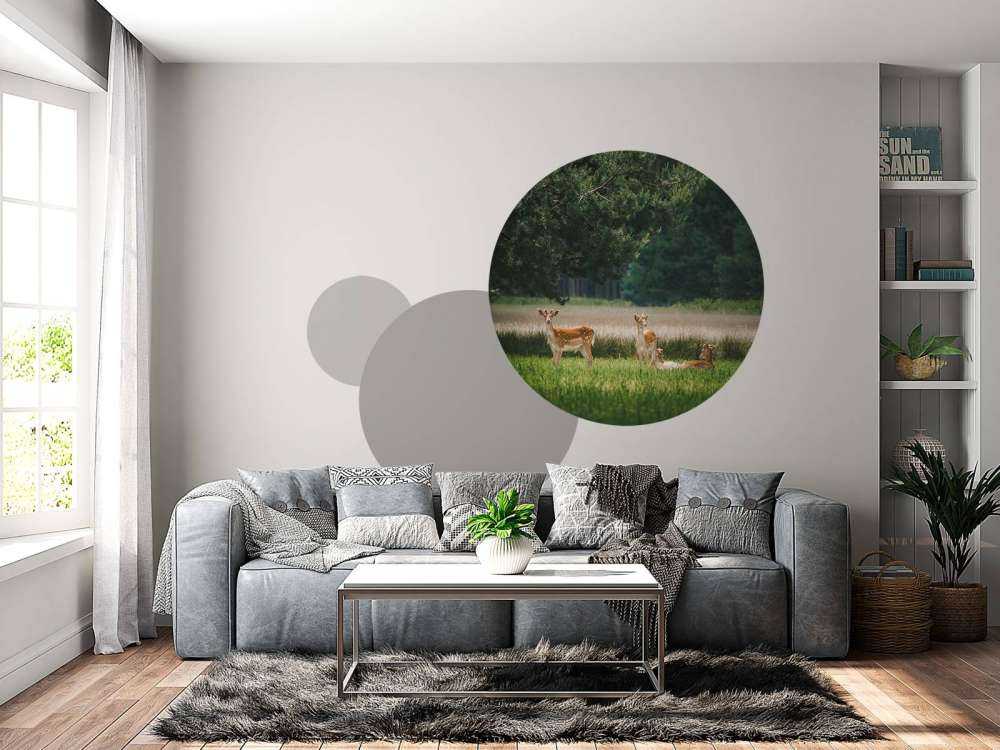 Vredige Weide met Wilde Hertjes