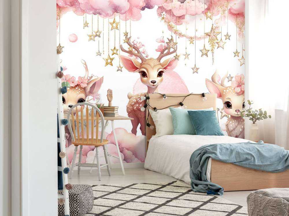 Dromerig hert tussen de sterren