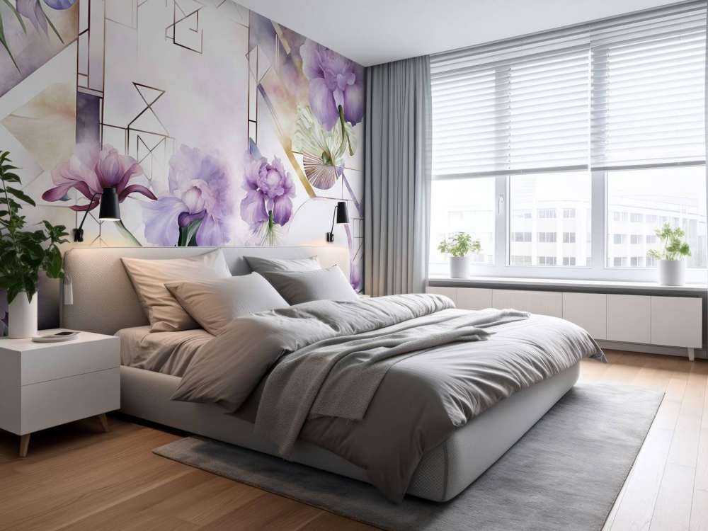 Watercolor Geometry Purple