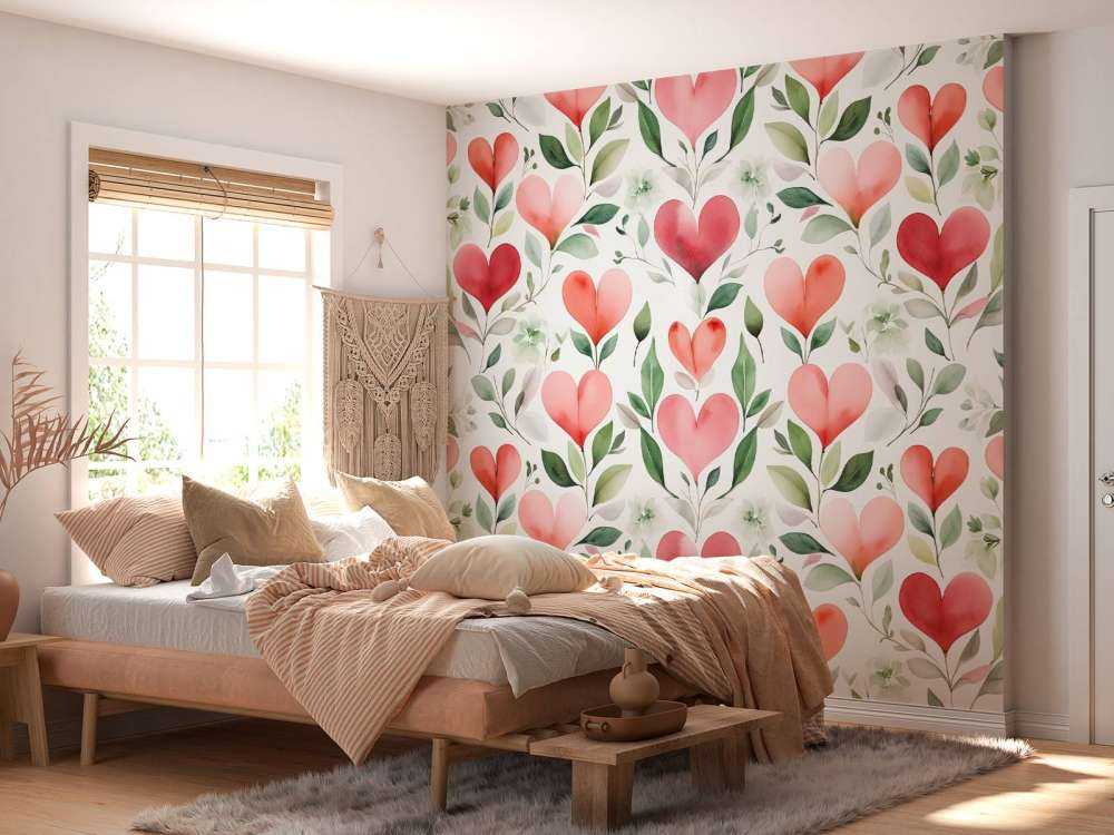 Zachte hartjes met botanische takken