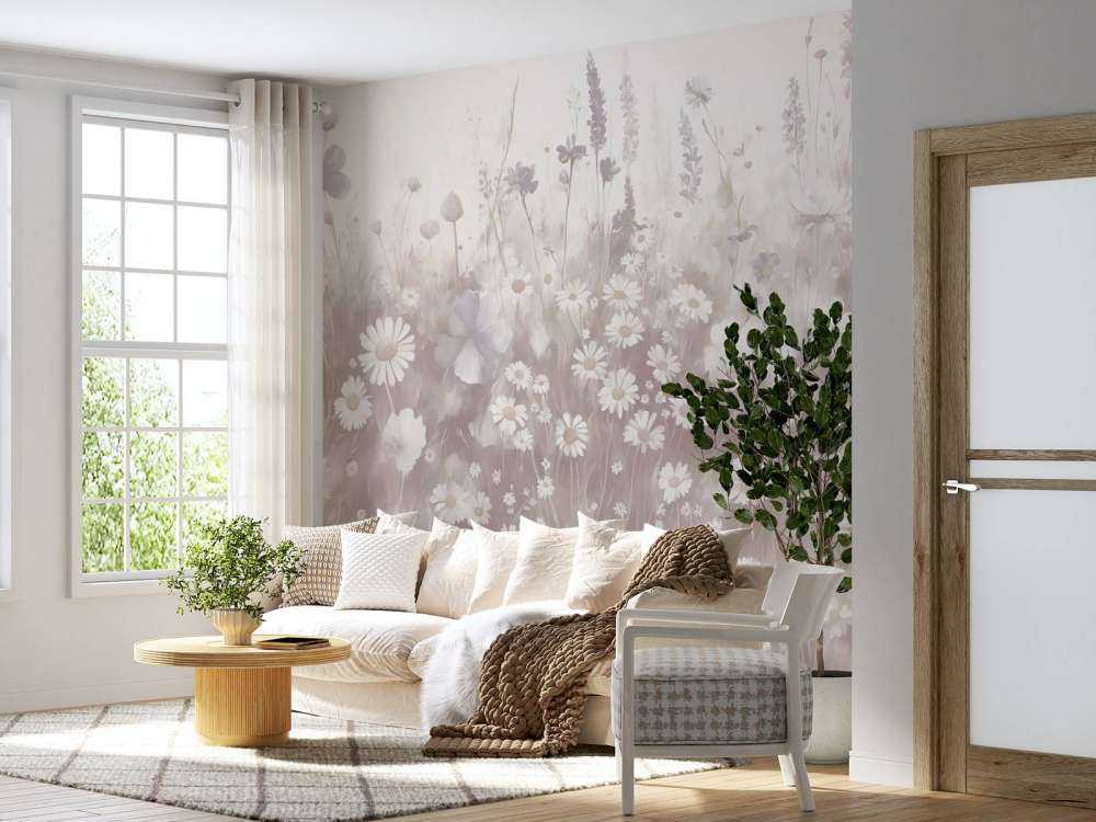 Lush Greenery of Summer Muted Pink