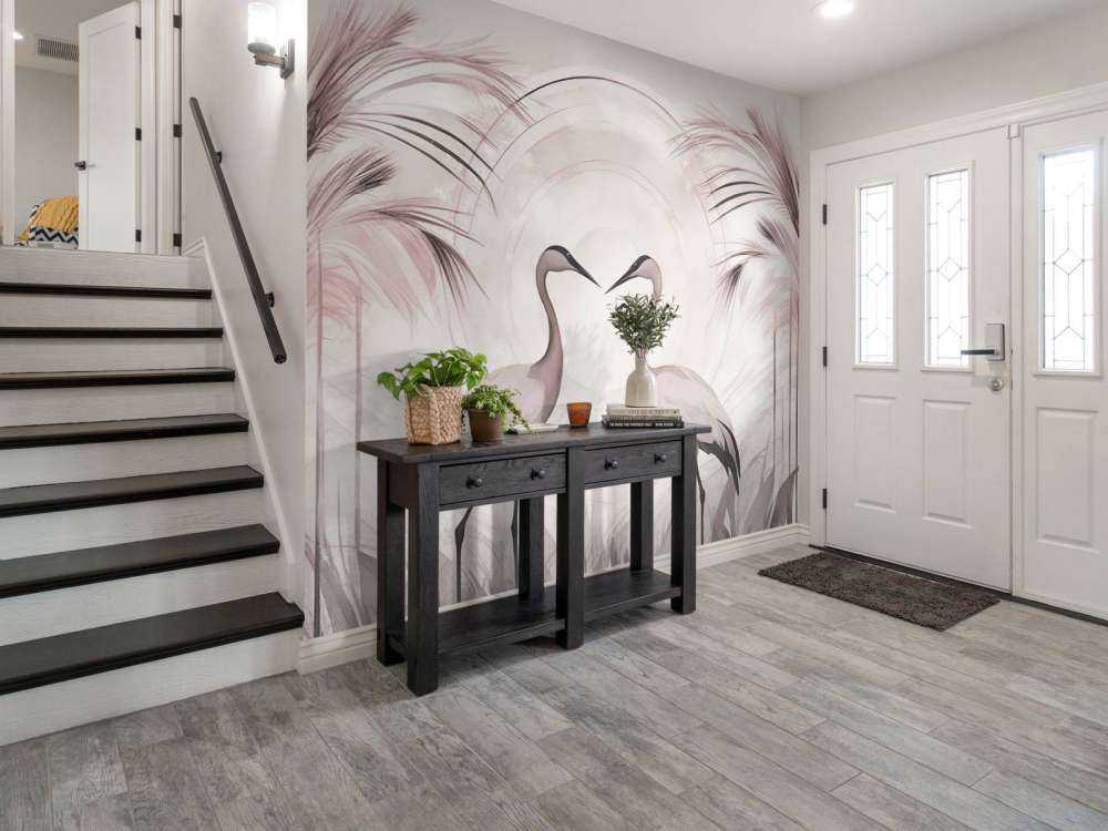 Cranes at Sunset Pink