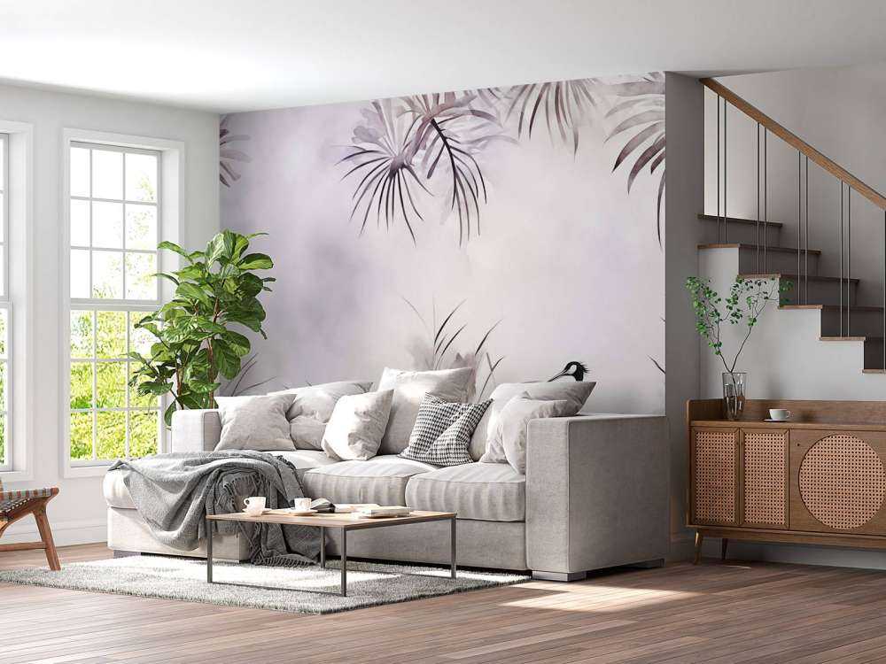 Cranes in Field White