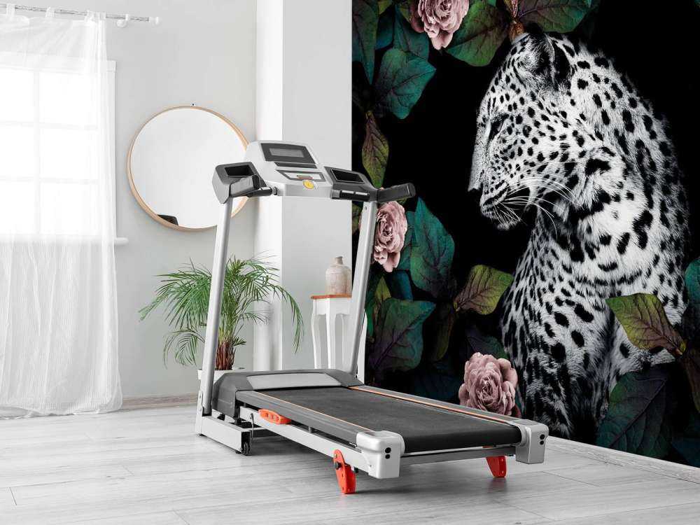 Luipaard tussen fluwelen bloemen