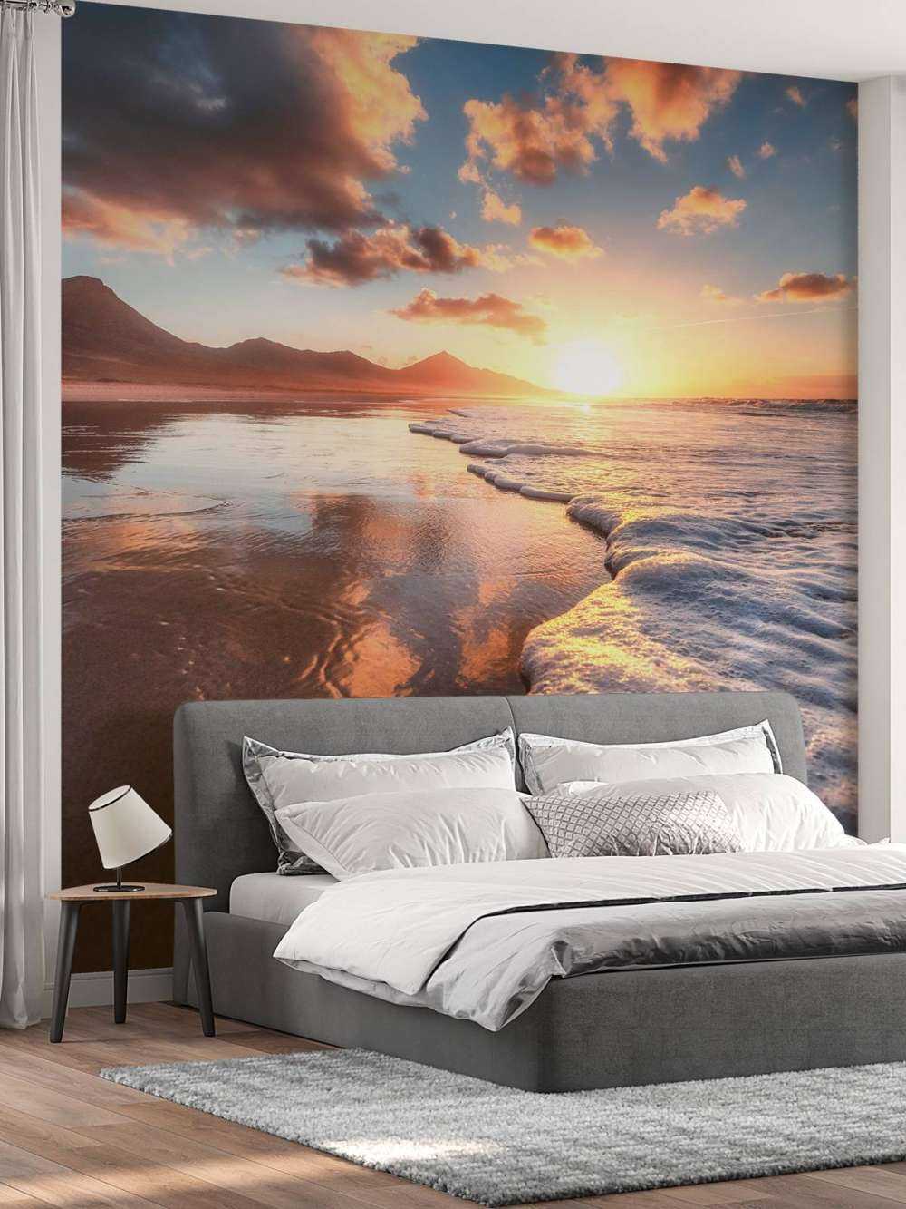 Gouden Zonsondergang Aan Zee