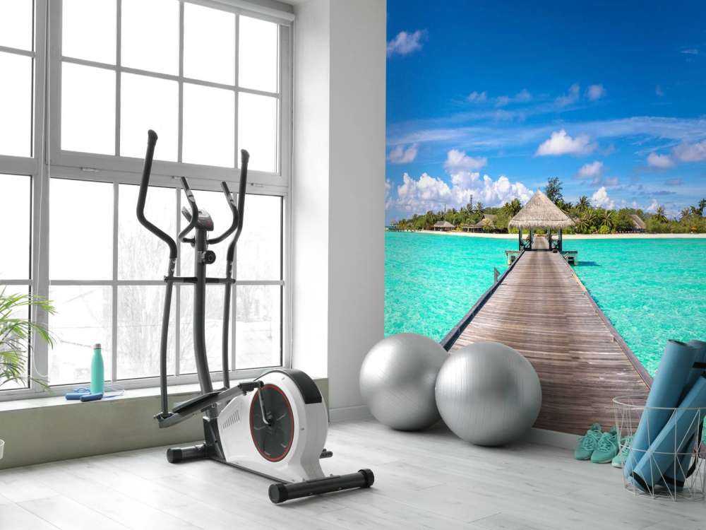 Zeesteiger aan een tropisch eiland