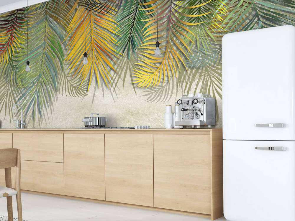 Regenboog palmbladeren