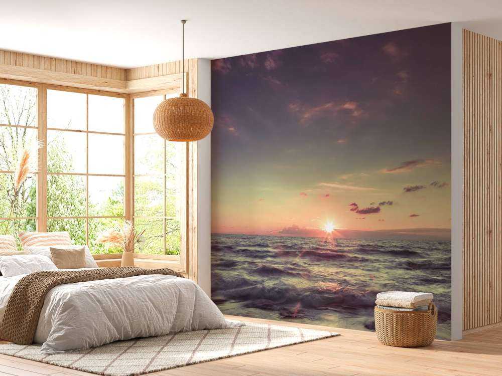 Heldere zonsondergang