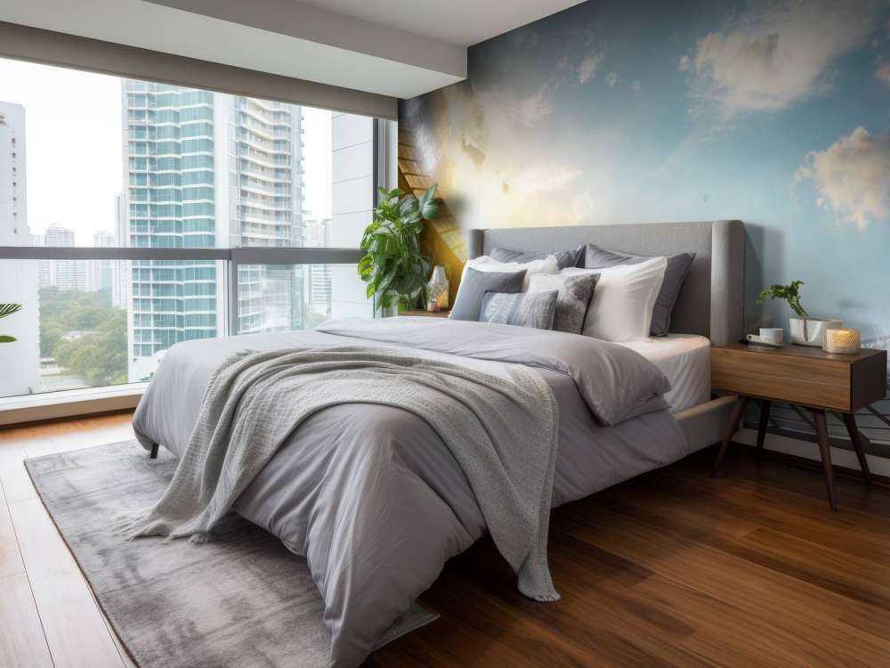 Voetbalstadion met zonsopkomst