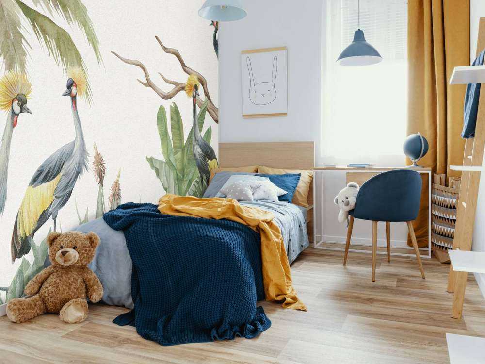 Jungle met kraanvogels