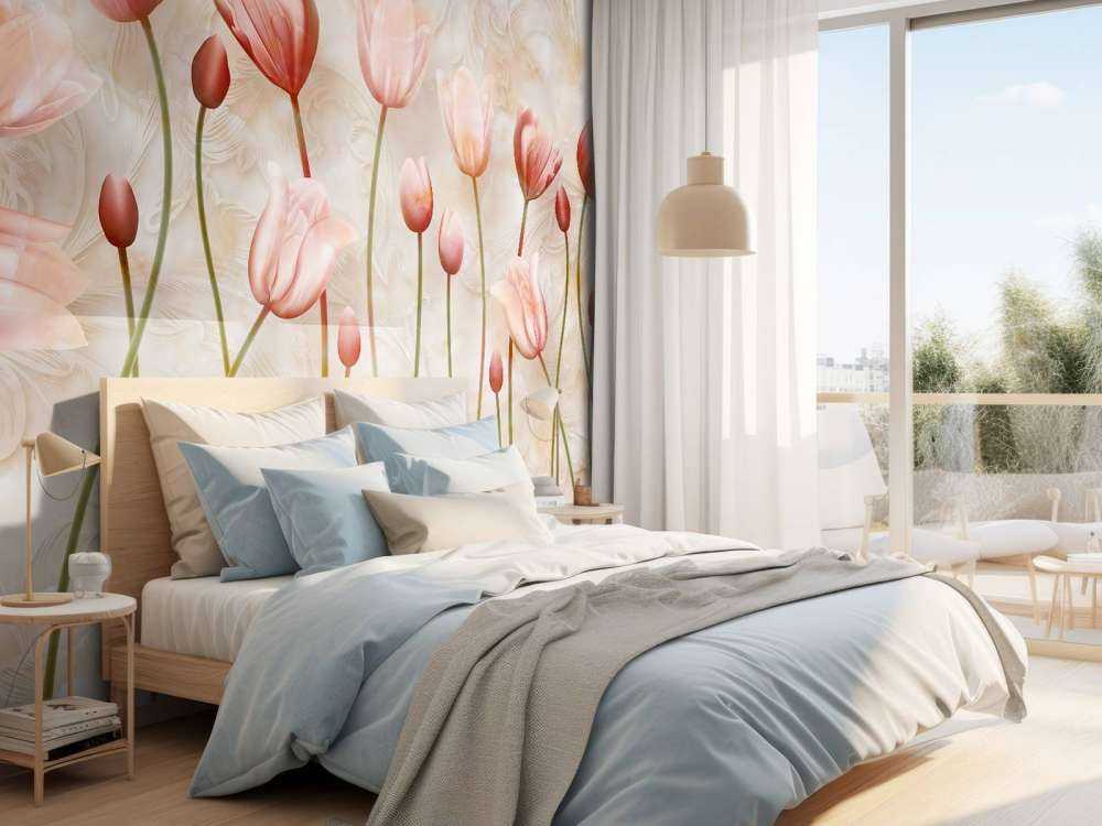 Roze wuivende tulpen