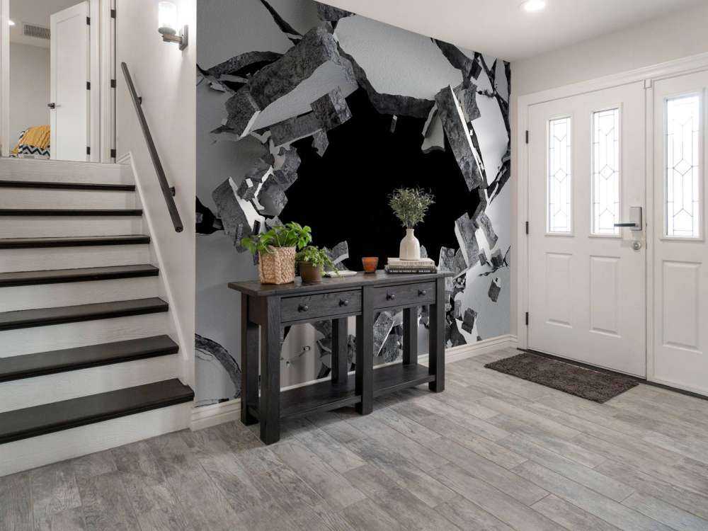 Gebarsten betonnen muur