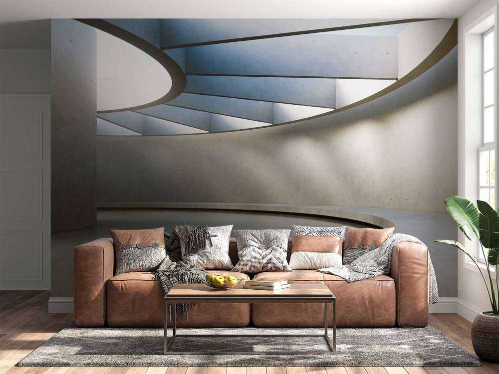 Architectonische betonnen ruimte