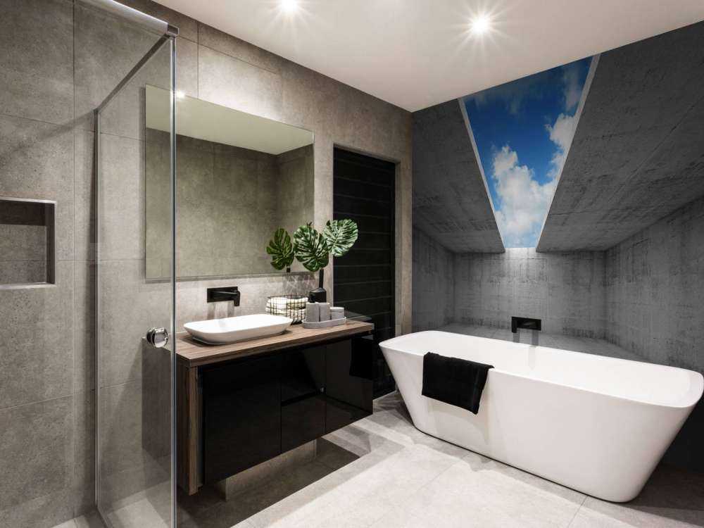 Betonnen ruimte met open dak