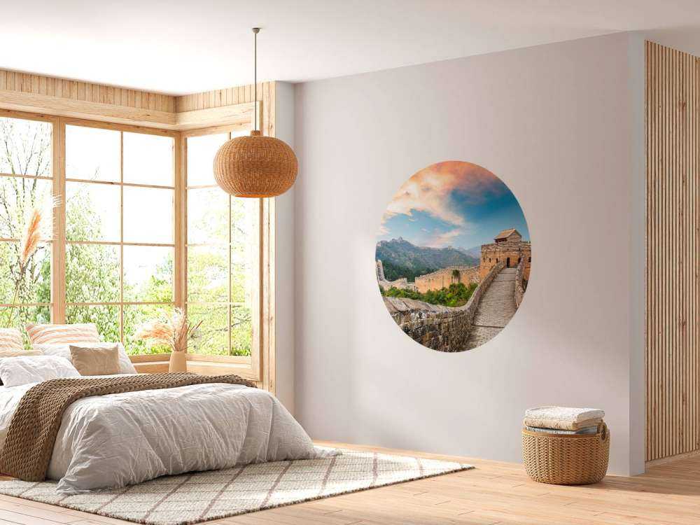 De Chinese Muur bij zonsondergang