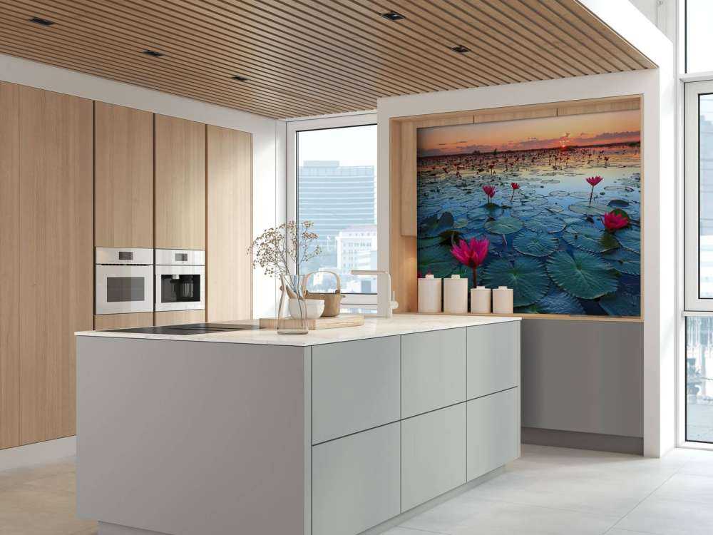 Lotusbloem bij zonsopgang