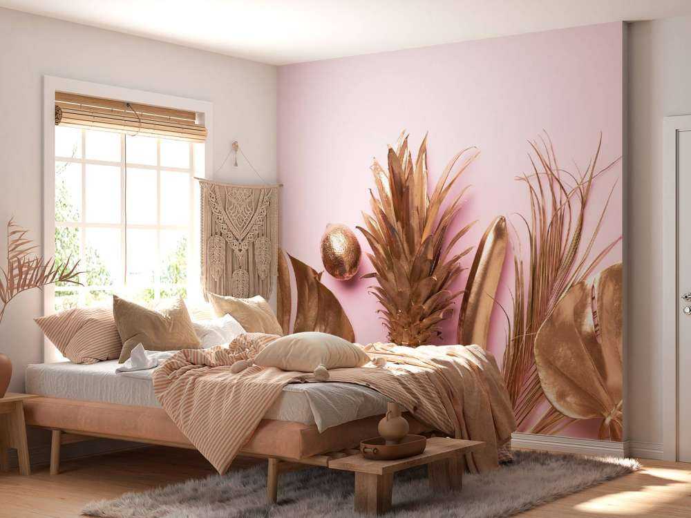 Goud fruit en bladeren